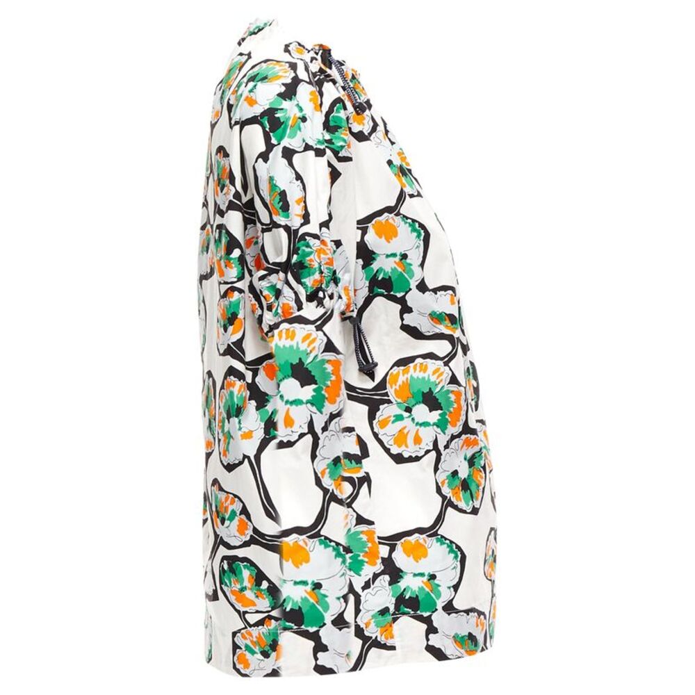Marni Floral Print Drawstring Loop Toggle Shirt - image 4